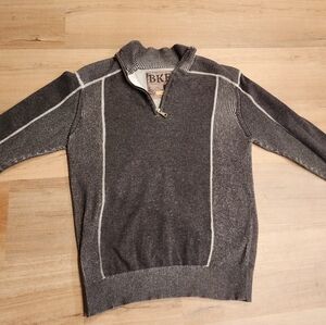 Men's BKE Slim Fit Black And Gray Sweater